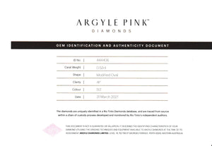 0.52ct Oval shape 4P Fancy Intense Pink Certified Australian Pink Diamond, ARG03