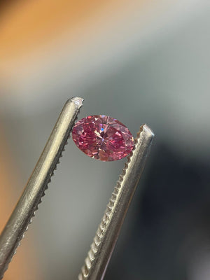 0.43ct Oval shape 3PP Fancy Vivid Pink Certified Australian Pink Diamond, ARG11
