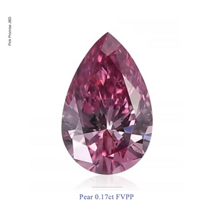 0.17ct Pear shape Fancy Vivid Purplish Pink Color Diamond, P380