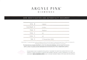 0.43ct Radiant shape 3P Fancy Vivid Pink Certified Australian Pink Diamond, ARG12
