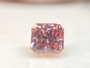 2.01ct Radiant shape 3PR Fancy Intense Pink Certified Australian Pink Diamond, ARG13