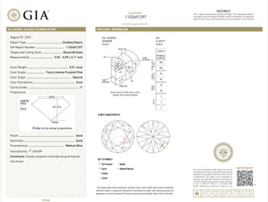 0.51ct Round shape 5PP Fancy Intense Purplish Pink Certified Austrlian Pink Diamond, ARG30