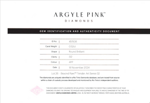 0.52ct Round shape 4PP Fancy Intense Purplish Pink Certified Australian Pink Diamond, ARG02
