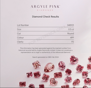 0.5ct Round shape 4PP Fancy Intense Purplish Pink Certified Australian Pink Diamond, ARG05