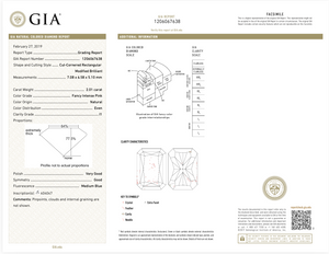 2.01ct Radiant shape 3PR Fancy Intense Pink Certified Australian Pink Diamond, ARG13