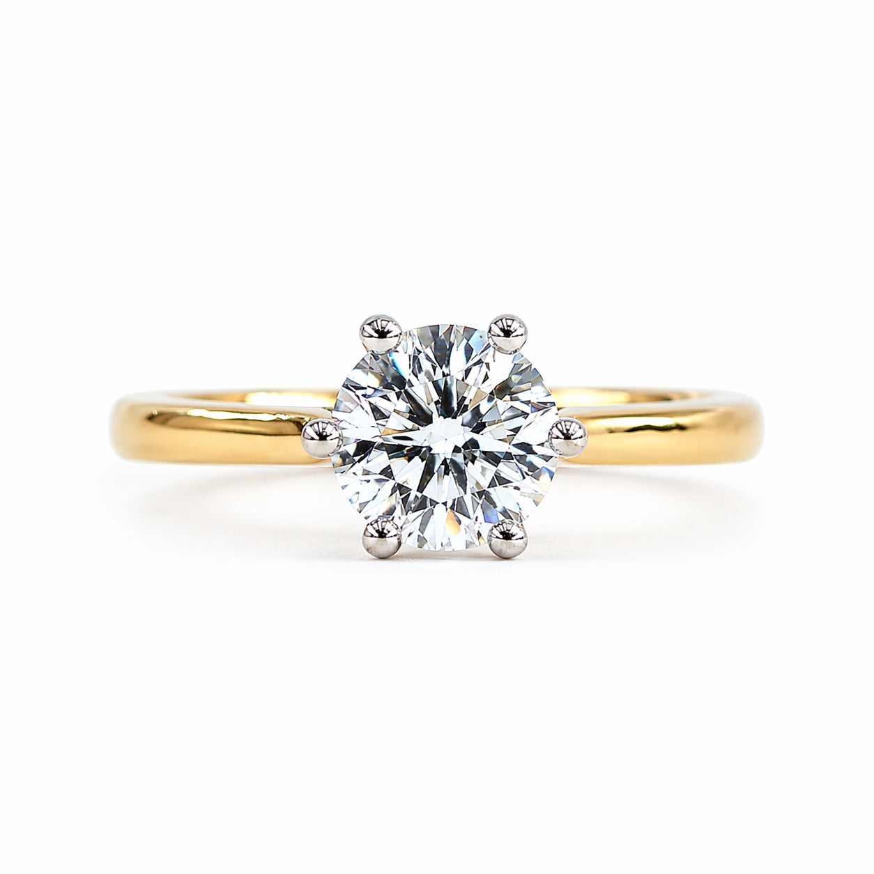 Round brilliant cut diamond solitaire engagement rings sydney australia best price