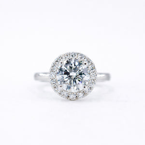 round brilliant cut diamond halo engagement rings sydney best price