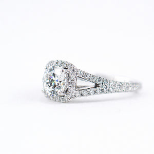 round brilliant cut diamond halo engagement rings sydney australia best price