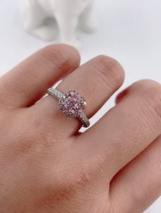 Cushion cut argyle certified pink diamond halo rings sydney exclusive offer