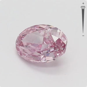 0.52ct Oval shape 4P Fancy Intense Pink Certified Australian Pink Diamond, ARG03