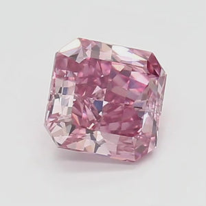 0.74ct Radiant shape 3PP Fancy Vivid Purplish Pink Certified Australian Pink Diamond, ARG24
