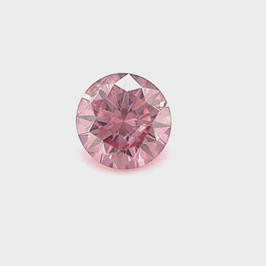 0.41ct Round shape 4P Fancy Intense Purplish Pink Certified Australian Pink Diamond, ARG33