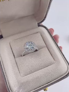 round brilliant cut diamond halo engagement rings perth best price