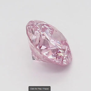 0.79ct Round shape 5P Fancy Intense Purplish Pink Certified Australian Pink Diamond, ARG23