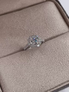 round brilliant cut diamond halo engagement rings  melbourne australia unique design