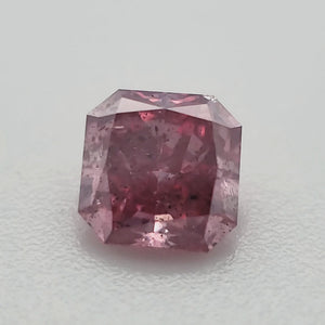 0.46ct Radiant shape 3P Fancy Deep Purple-Pink Certified Australian Pink Diamond, ARG09