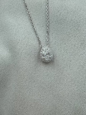 Pear shaped diamond Halo pendants Brisbane best value