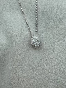 Pear shaped diamond Halo pendants Brisbane best value