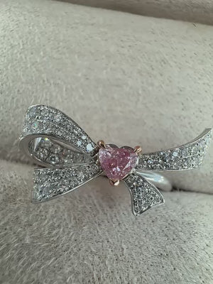 Heart shape Argyle pink diamond rings sydney unique design
