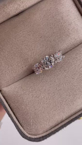 round brilliant cut diamond three stone engagement rings melbourne best price