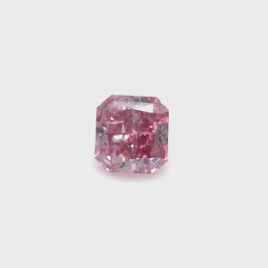 0.51ct Radiant shape 4PP Fancy Vivid Purplish Pink Certified Australian Pink Diamond, ARG08