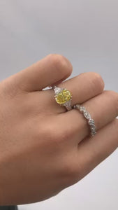 Oval cut yellow diamond rings Sydney Special offer