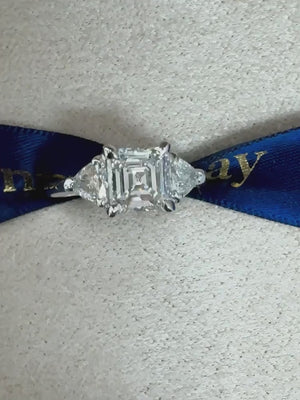 asscher cut diamond engagement rings sydney australia custom jewelry