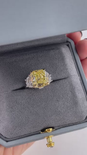 Cushion cut yellow diamond rings Melbourne Luxury jewelry on sale