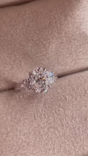 oval cut diamond three stone engagement rings perth australia custom design 