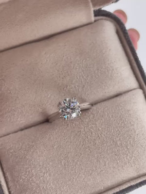 round brilliant cut diamond solitaire engagement rings sydney custom design