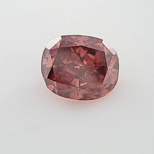0.63ct Cushion shape Fancy Orange Red Color Diamond, ARG25