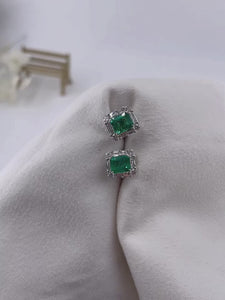 emerald cut emerald diamond earring perth custom design
