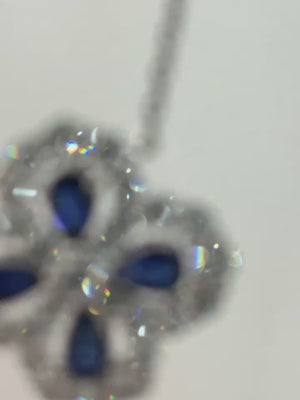 paer shape sapphire diamond pendants brisbane australia special design
