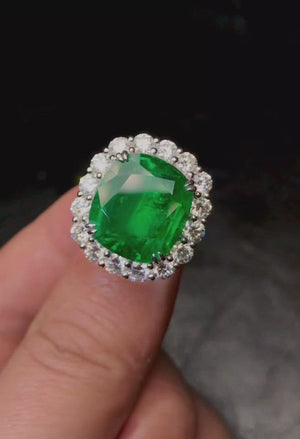 9.08ct Vivid Green Zambian Emerald - EMVG06