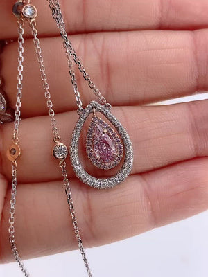 Pear shaped argyle pink diamond halo pendants Melbourne Exclusive deals