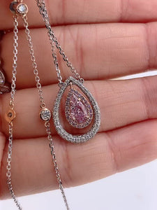 Pear shaped argyle pink diamond halo pendants Melbourne Exclusive deals