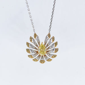 Pear shaped fancy intense yellow diamond pendants brisbane High-quality jewelry at best price