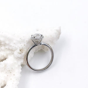 round brilliant cut diamond halo engagement rings sydney best price