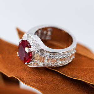 oval cut ruby diamond engegement rings sydney wholesale price