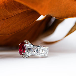oval cut ruby diamond engegement rings sydney wholesale price