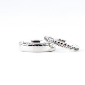 18k White Gold Wedding Bands Sydney comfort fit