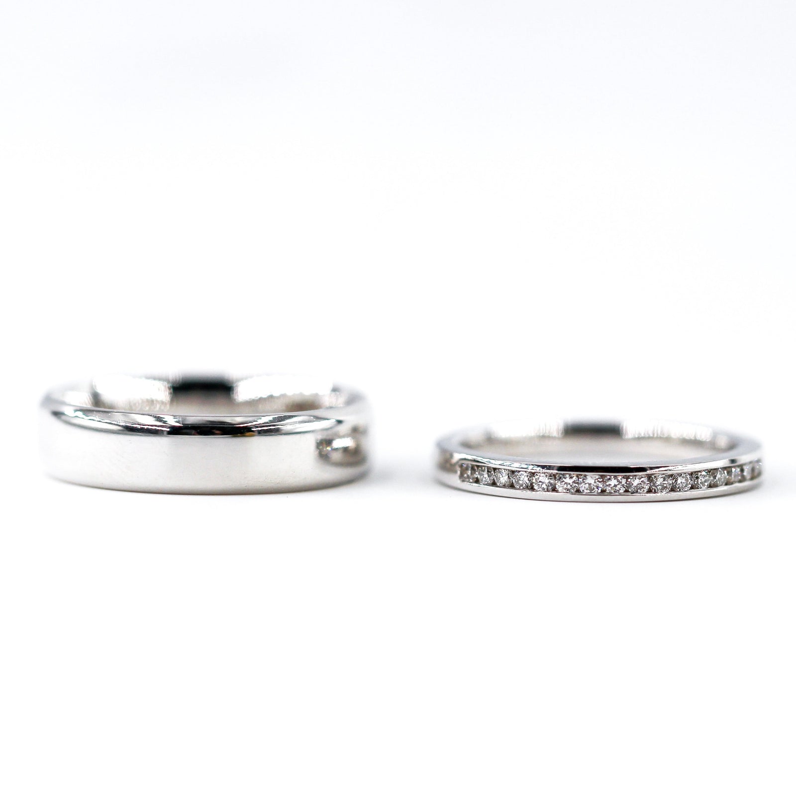 18k White Gold Wedding Bands Sydney comfort fit