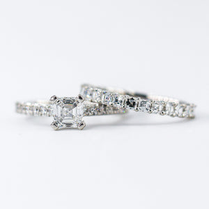 asscher cut diamond engagement rings brisbane custom jewelry