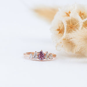 Pear Shaped Fancy Vivid Pink Diamond Engagement rings Melbourne Competitive pricing
