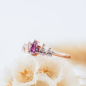 Pear Shaped Fancy Vivid Pink Diamond Engagement rings Melbourne Competitive pricing