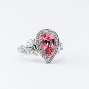 pear shape Tourmaline halo engagement rings perth best price