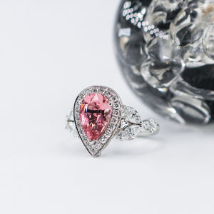 pear shape Tourmaline halo engagement rings perth best price