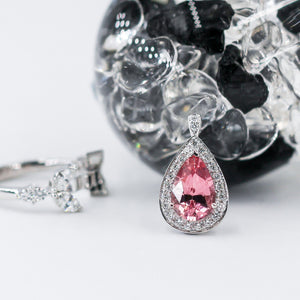 pear shape Tourmaline halo engagement rings perth best price