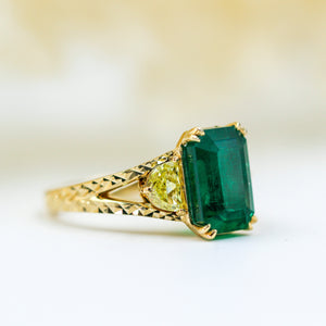 emerald cut emerald engagement rings sydney custom jewelery