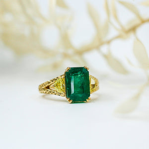 emerald cut emerald engagement rings sydney custom jewelery